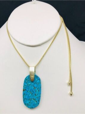 Adjustable turquoise Kendra Scott necklace